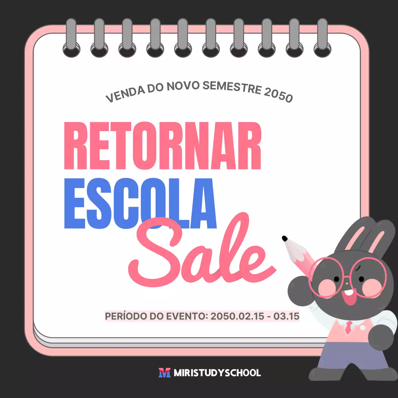 Ofertas giras de regresso às aulas em cor-de-rosa e preto