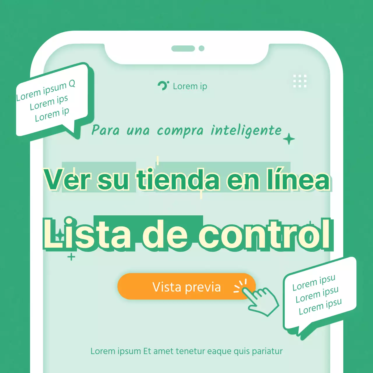 Verde Tono Naranja Punto Simple Ilustración Tarjeta Día de la Seguridad Alimentaria Noticias