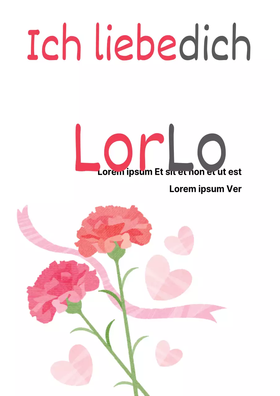 Ein Dankeschön zum Muttertag mit einer rosa und schwarzen Nelke Aquarell Konzept Illustration