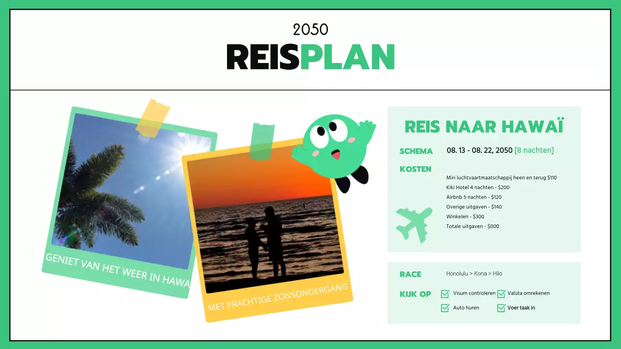 Zakelijke GoodNotes met mintkleurige zwarte lijnen