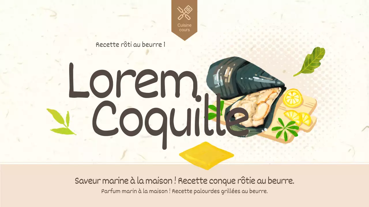 Palourdes beige, rôties au beurre