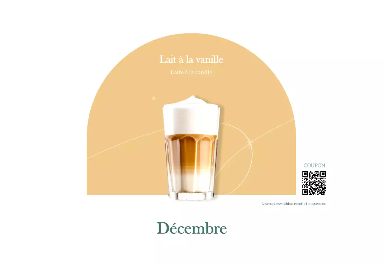 Calendrier des cafés avec recommandation de la boisson du mois