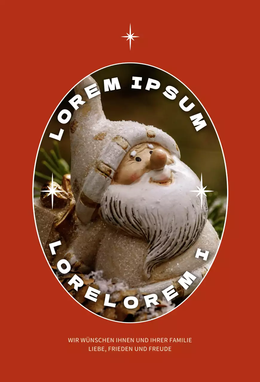 Rotes Weihnachtsfoto Weihnachtspostkarte