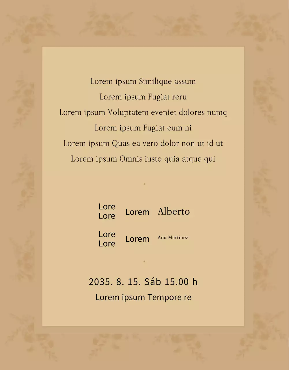 Detalles de la invitación de boda