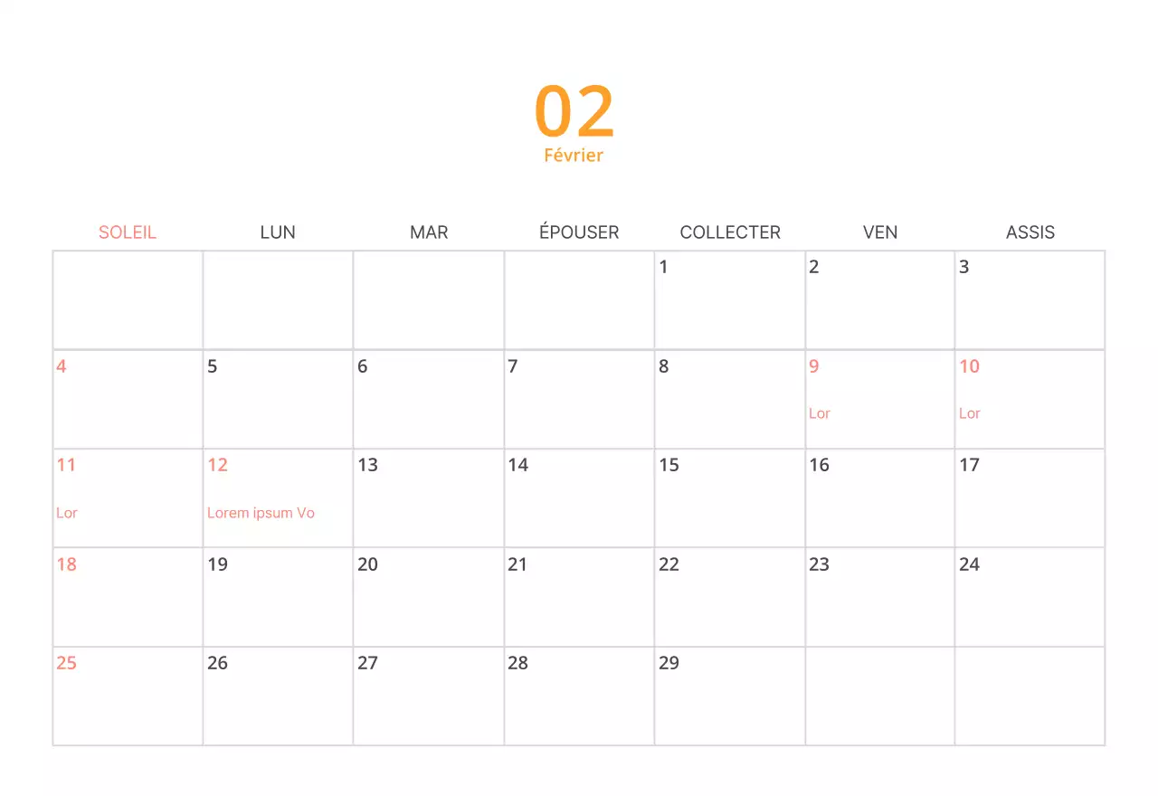 Calendrier de bureau illustré vert sur le thème de la famille