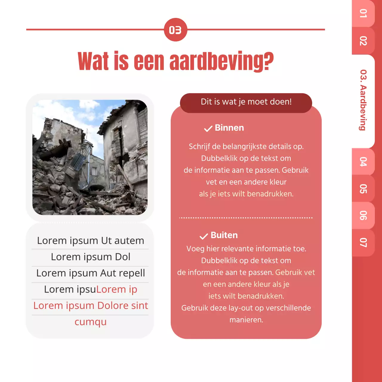 Turquoise gids voor paraatheid bij rampen cardnews design