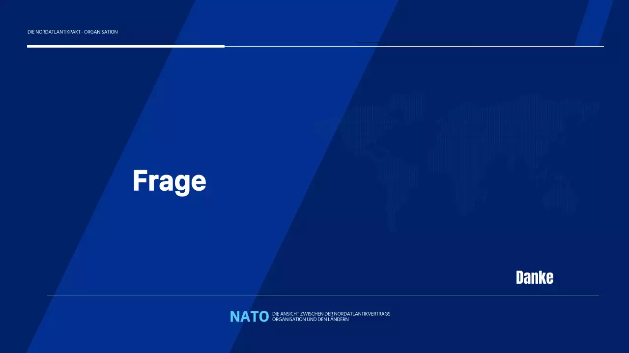 Einfache Darstellung der Nordatlantikvertragsorganisation in Blau