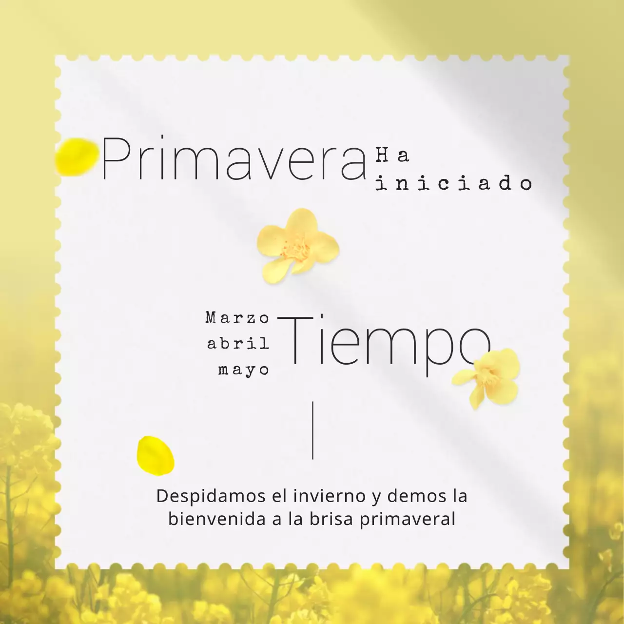 Postales primaverales y florales suaves, sentimentales y frescas en tonos pastel y amarillos para las celebraciones del Año Nuevo chino.