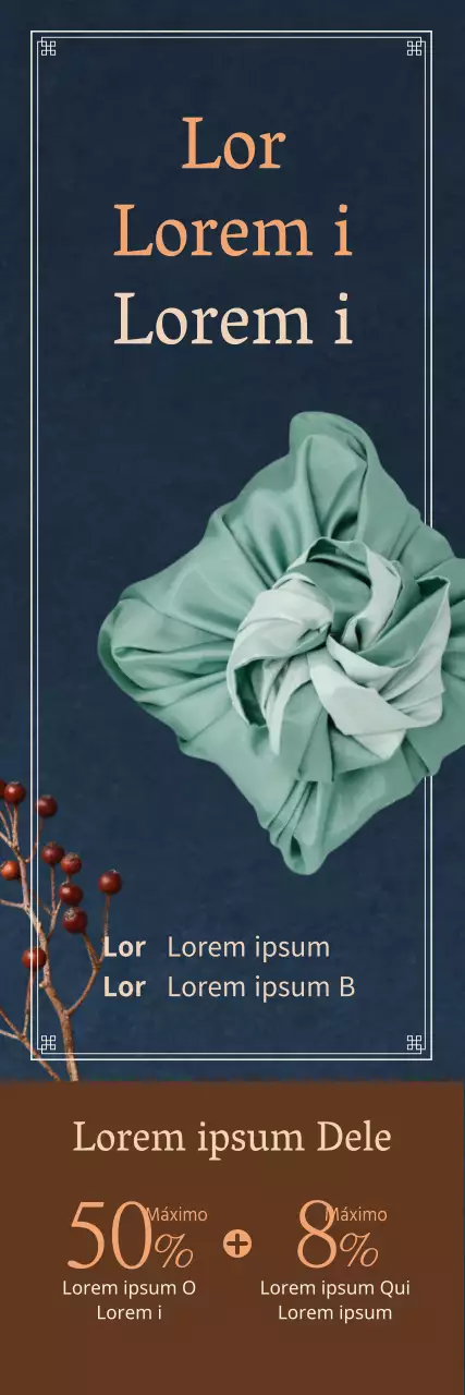 Folleto de pedido anticipado del set de regalo Obon con impresionantes fotos navideñas