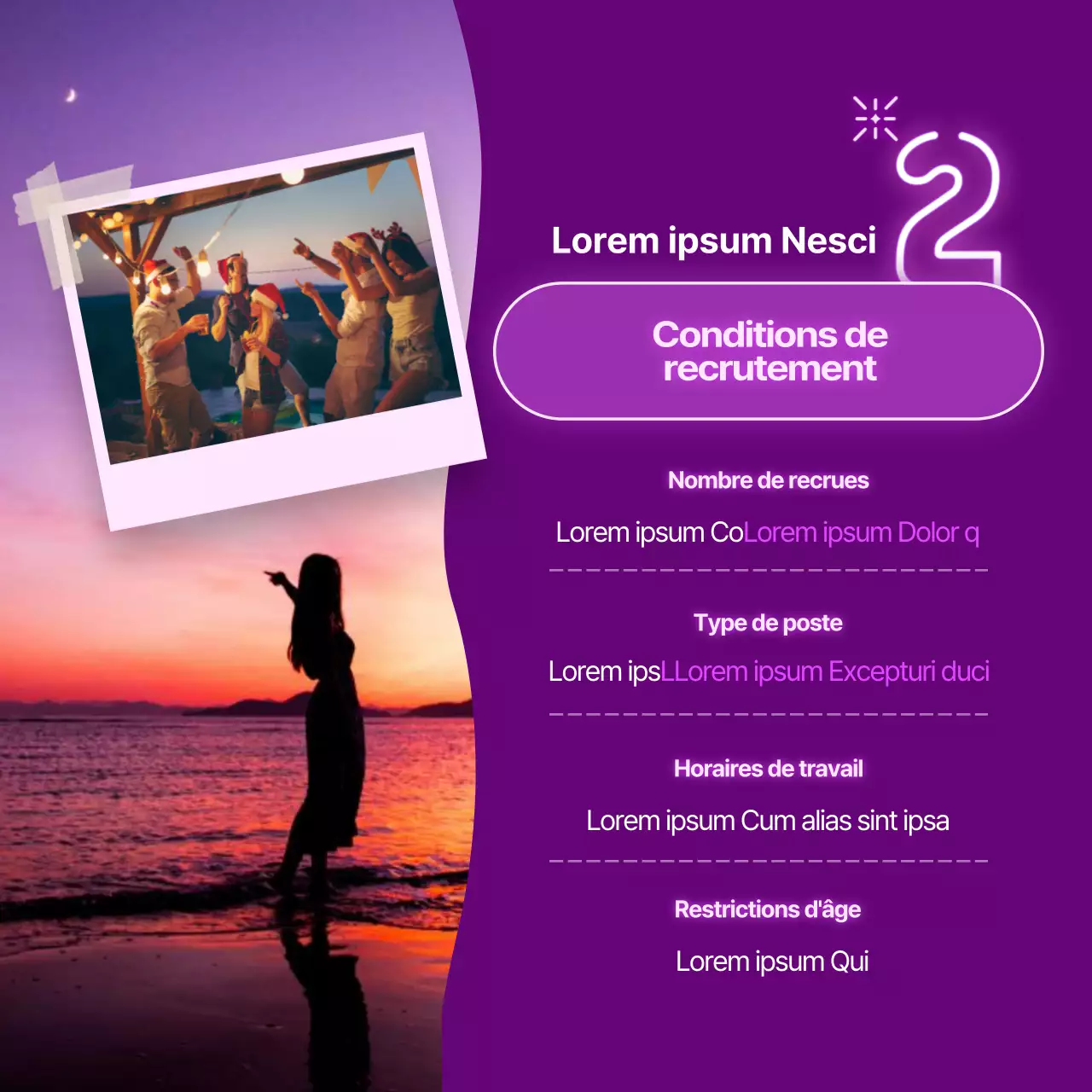 La maison d'hôtes aux néons violets cherche du personnel