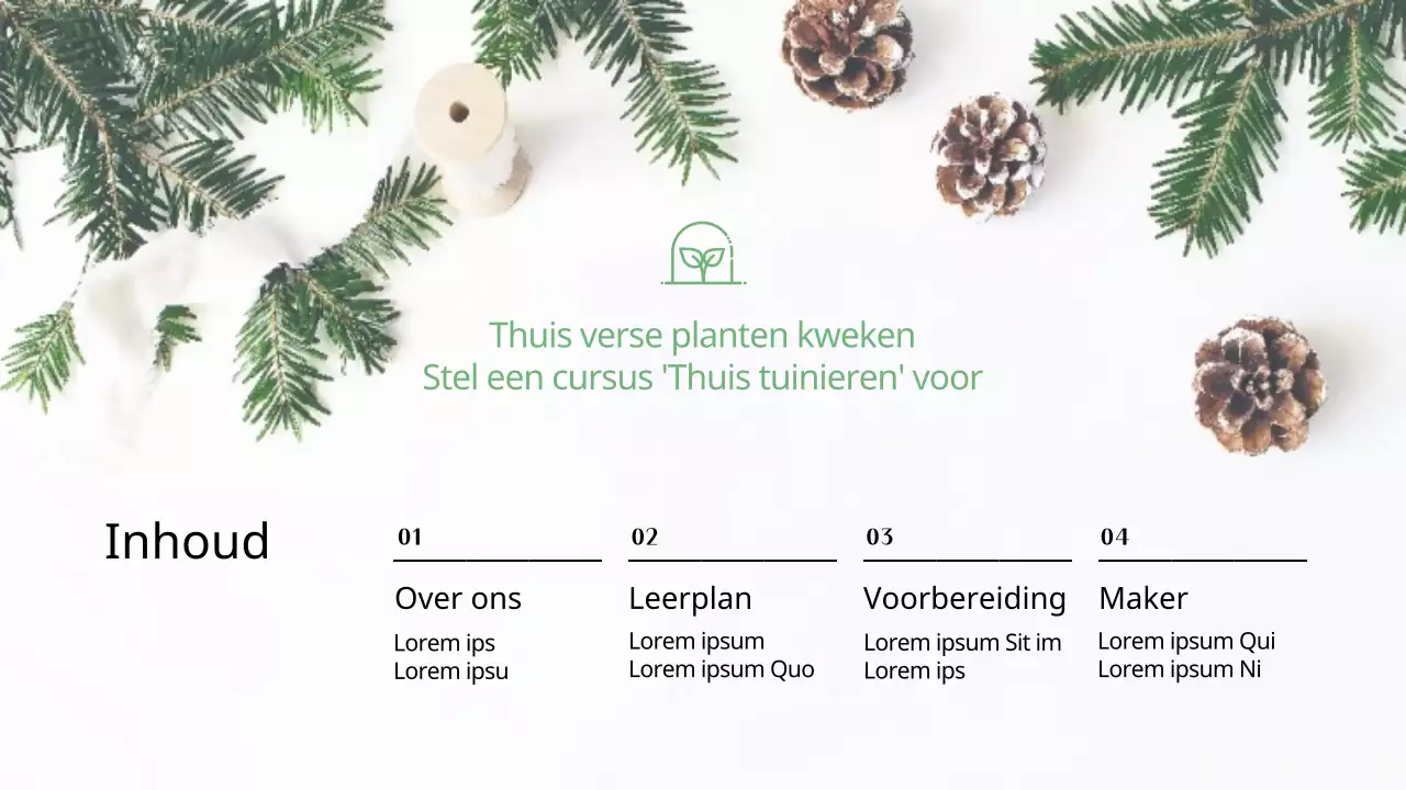 Olijfgroen, warm klassevoorstel (presentatie)