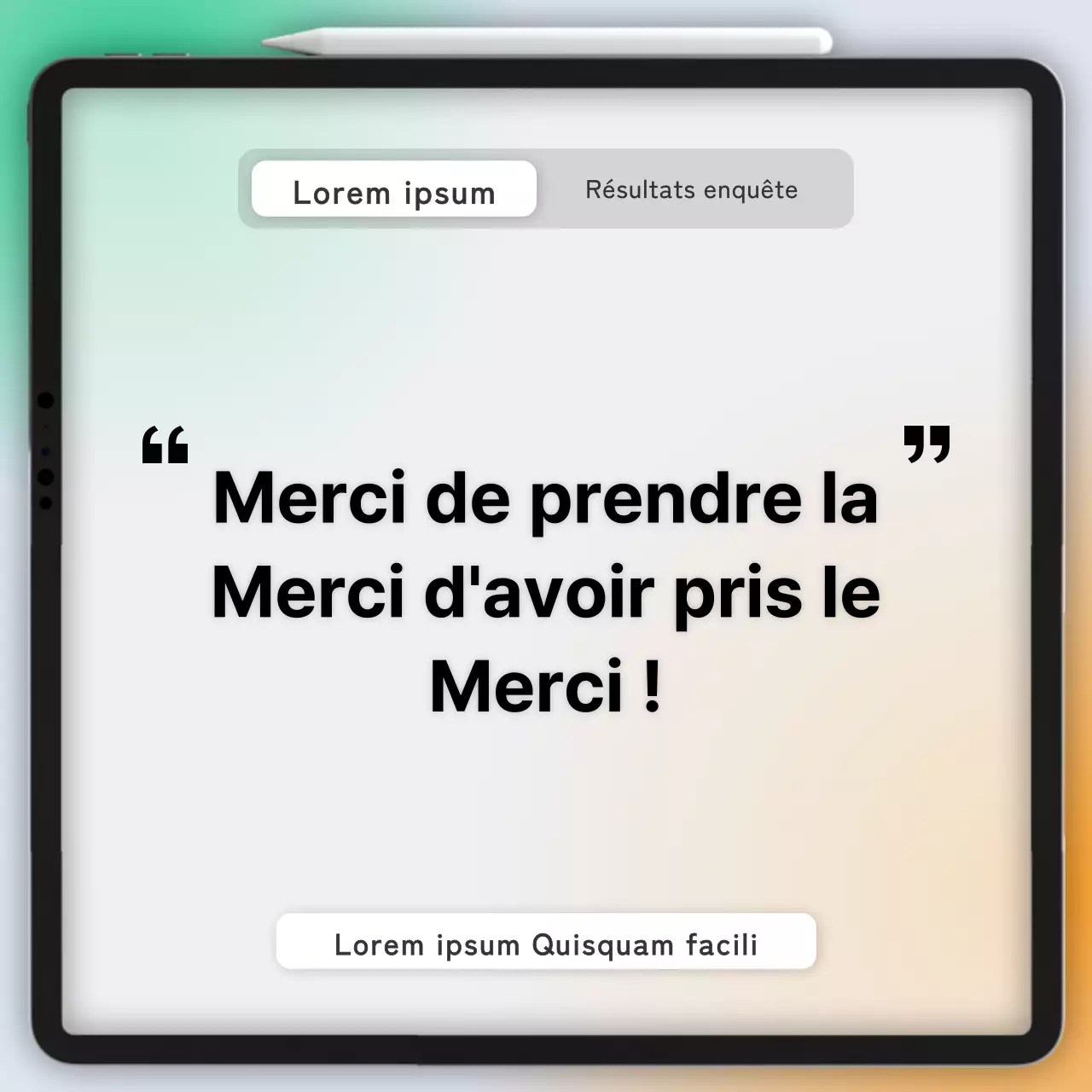 Rapport sur les résultats de l'enquête sur le concept d'interface utilisateur dégradée