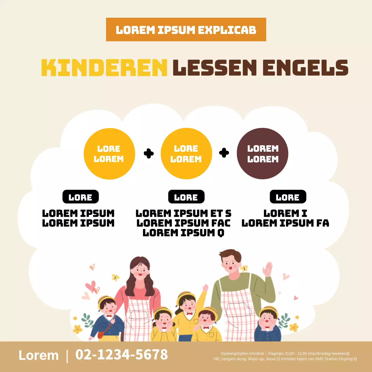 Gele illustratie nette Engelse schoolpromotie