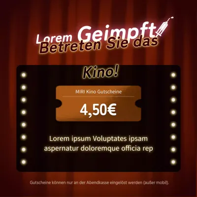 Neonkino-Konzeptveranstaltung in Rot und Orange