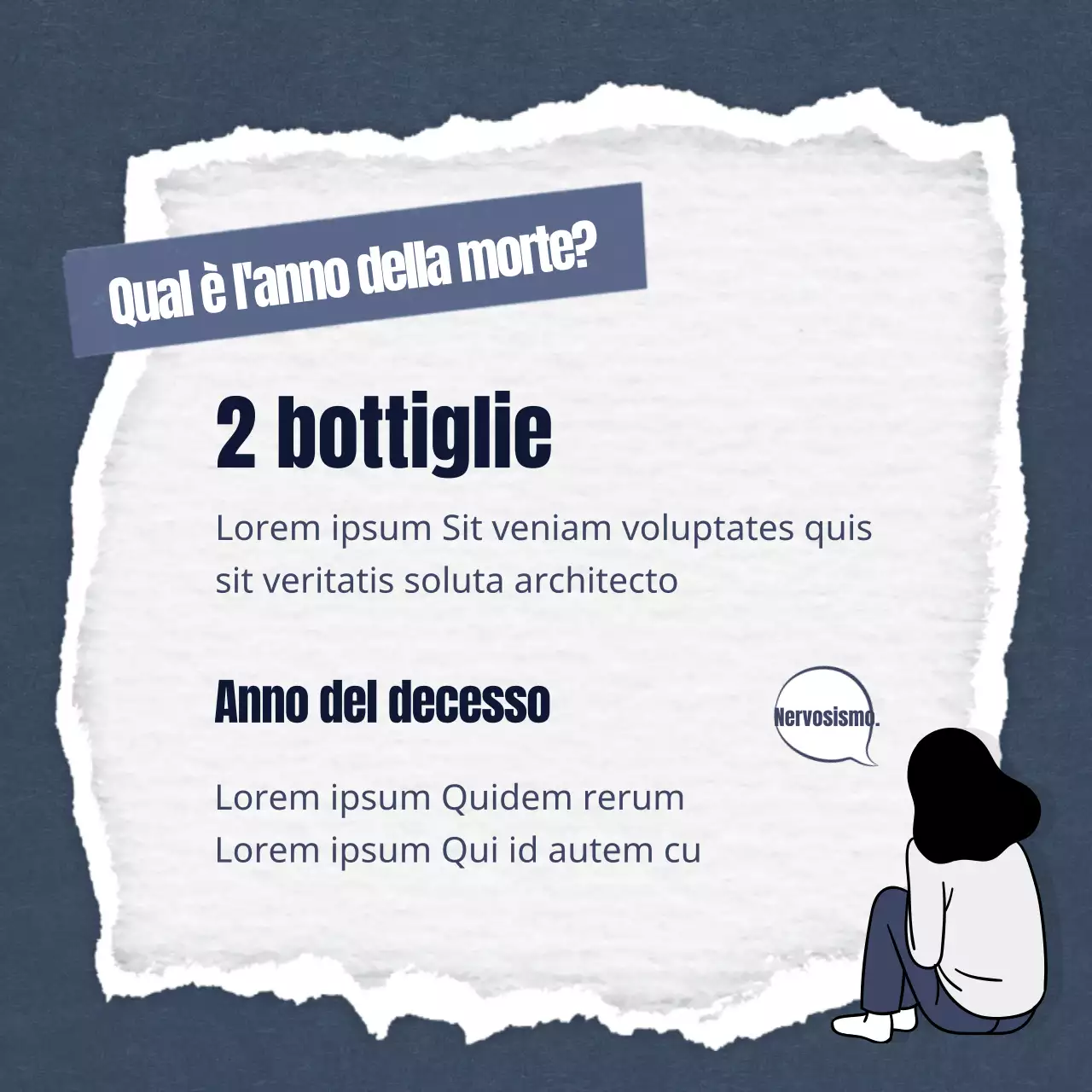 Promuovere un centro di consulenza minimalista, blu navy e grigio, a due a due.