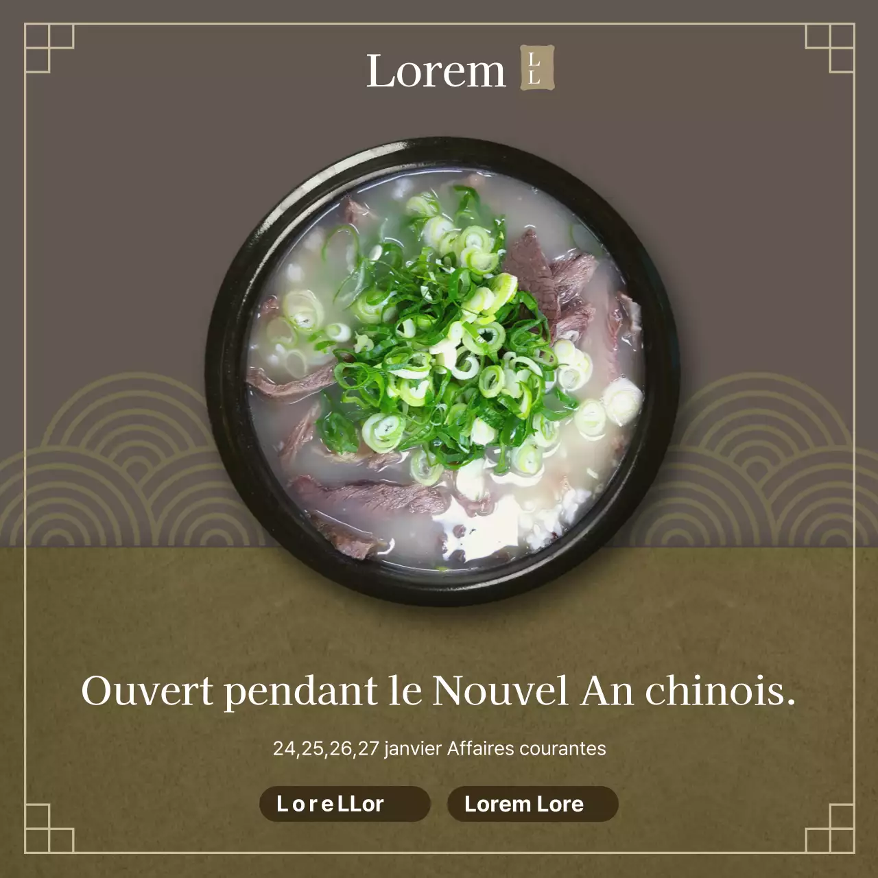 Le restaurant de luxe Brown pour les fêtes du Nouvel An lunaire Flux Instagram