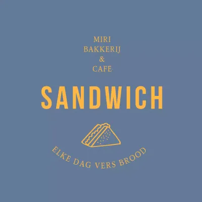 Bakkerij Sandwich Stickers