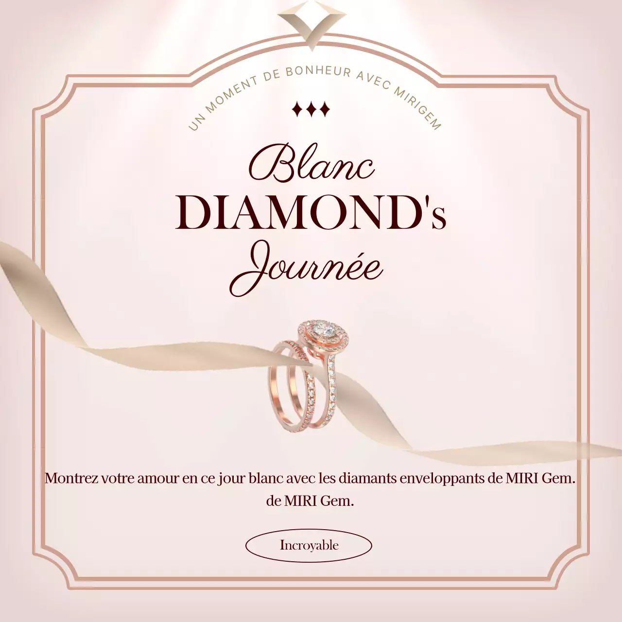 Bague en diamant White Day Promotion