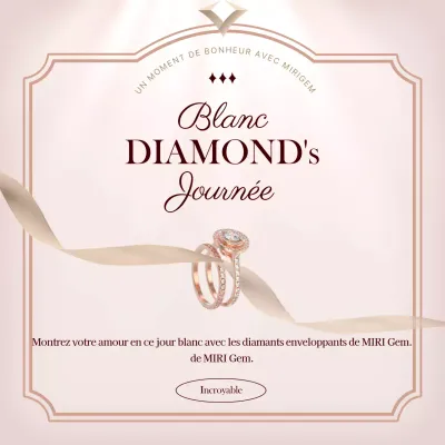 Bague en diamant White Day Promotion