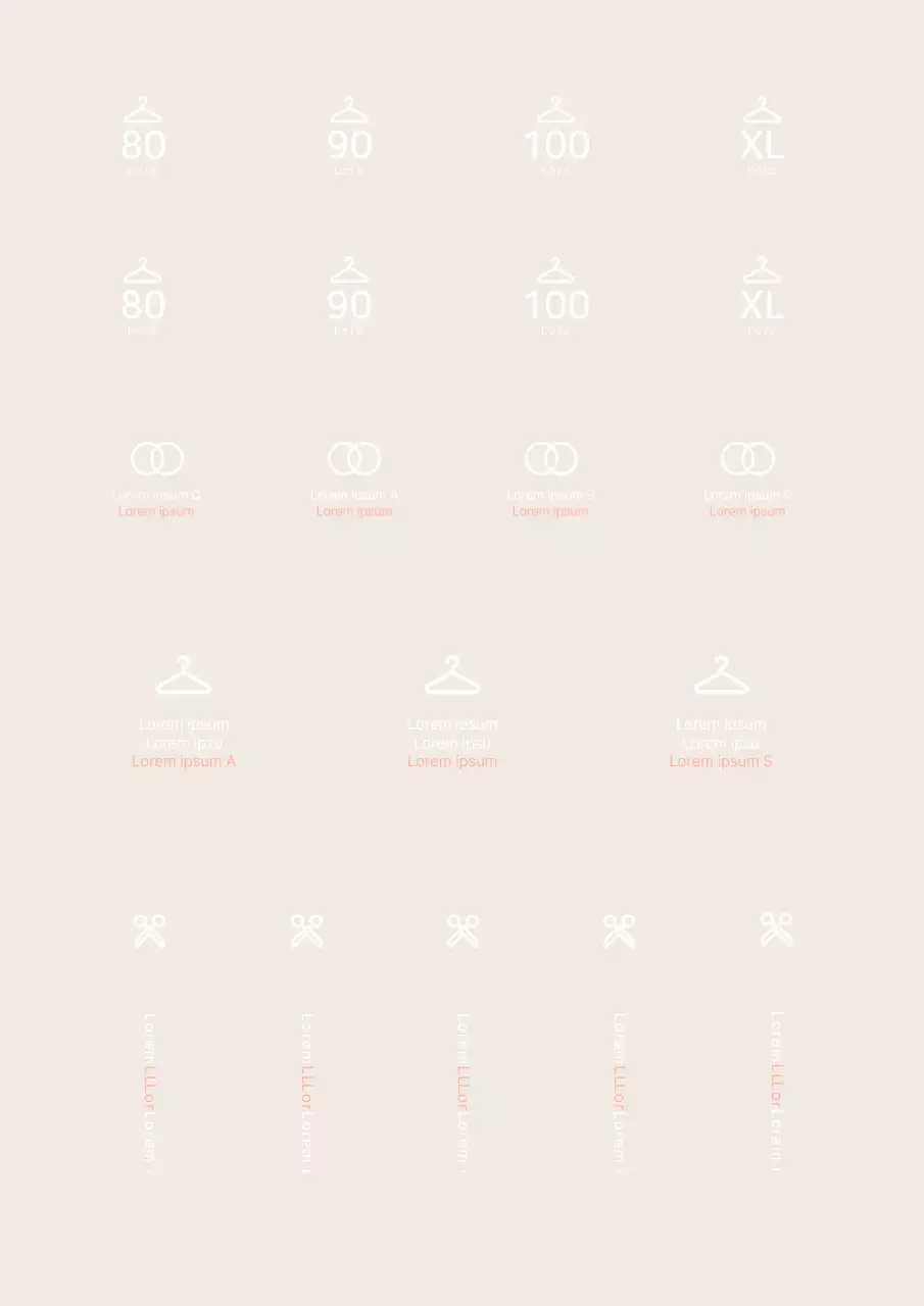 Taille d'un magasin de vêtements simple et basique en blanc