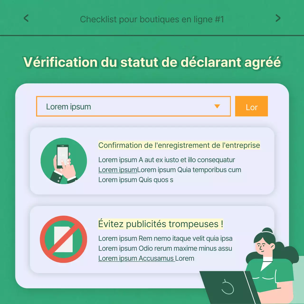 Green Tone Orange Point Simple Illustration Food Safety Day Card News