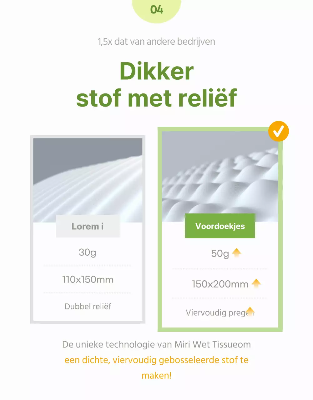 Eenvoudige gele en chartreuse doekjes uitgelegd