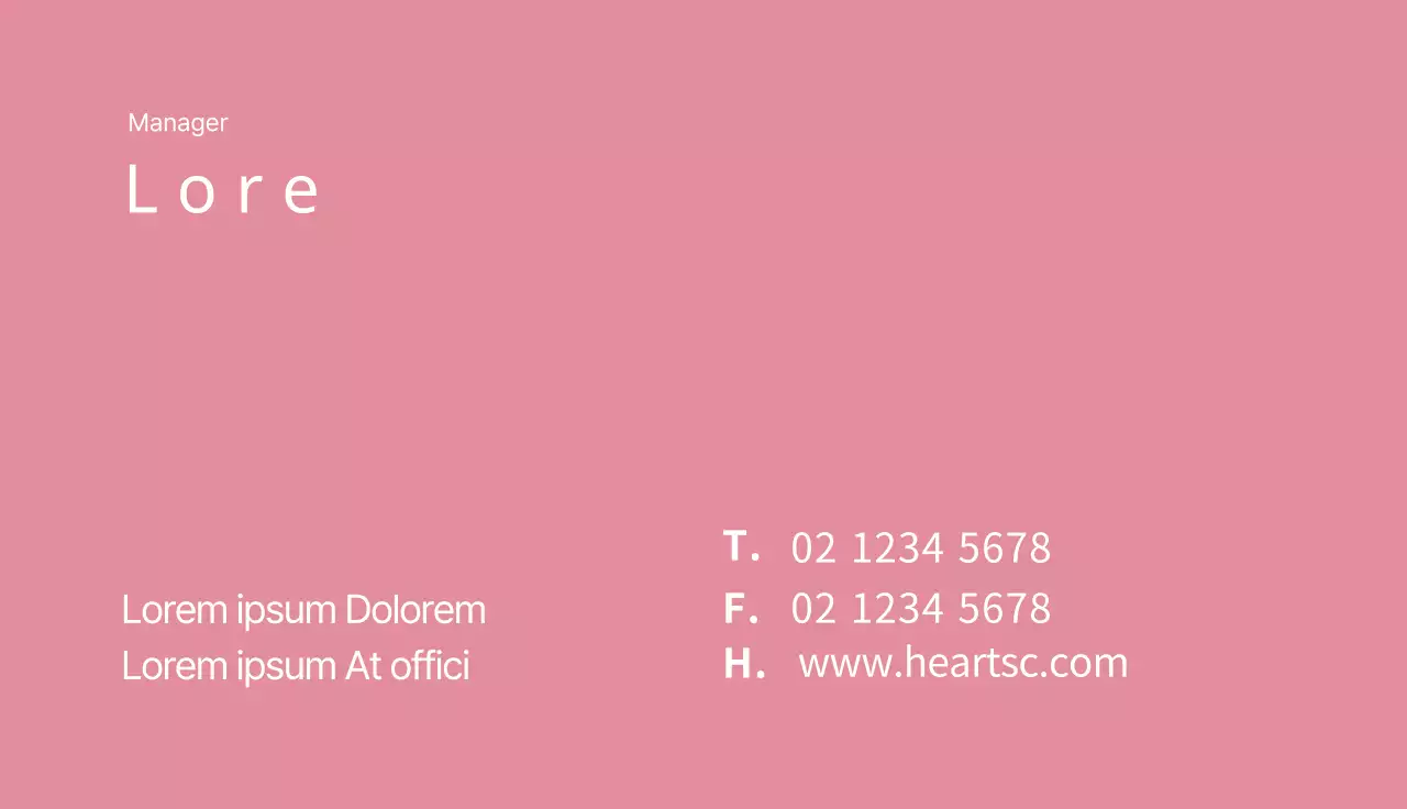 Carte de visite d'un hôpital de maternité avec illustration rose