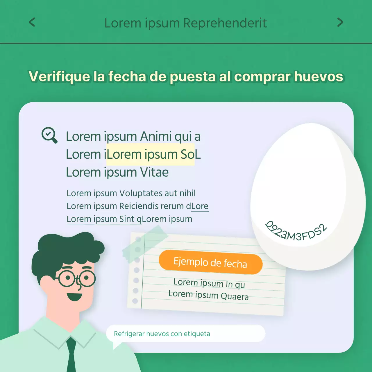 Verde Tono Naranja Punto Simple Ilustración Tarjeta Día de la Seguridad Alimentaria Noticias