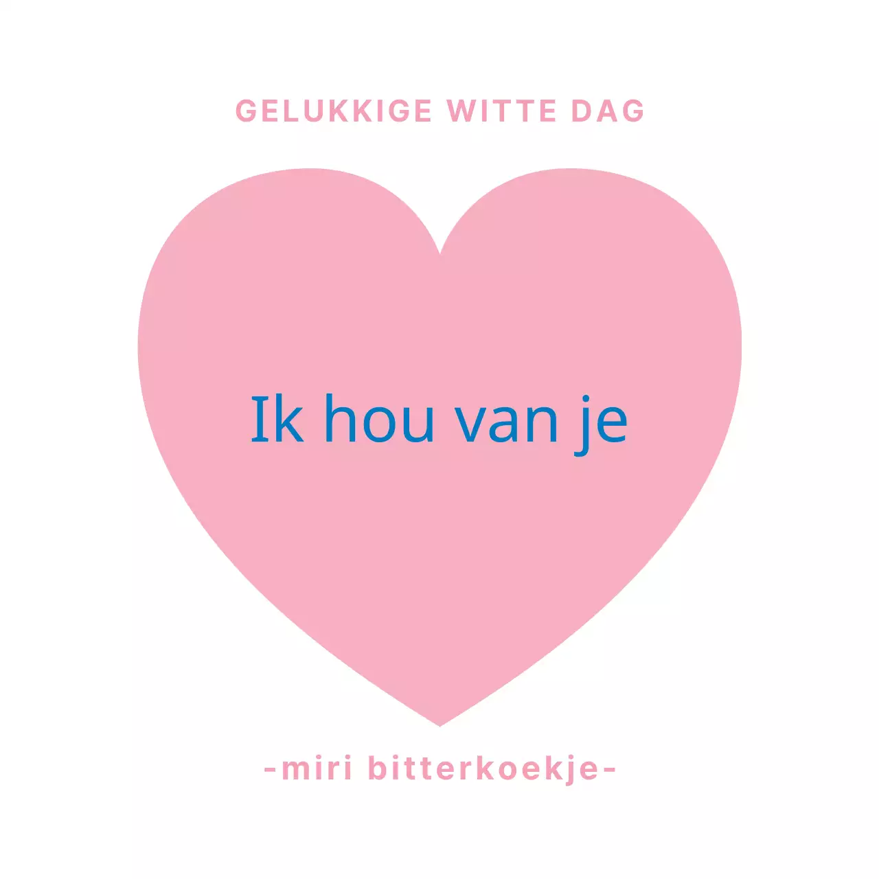 Roze illustratie schattig hartjeRoze illustratie schattig wit daglabel