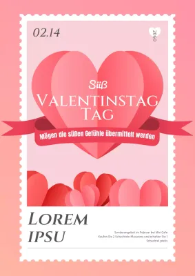 White Day Event mit rosa Herzstempelrahmen