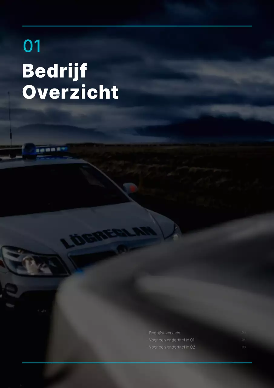 Eenvoudig concept ondernemingsplan in lichtblauw en zwart