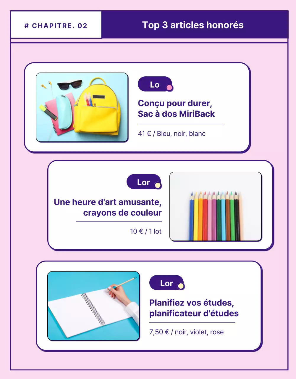 Une collection d'illustrations au trait roses et mauves pour la rentrée scolaire.