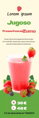 Promover una cafetería limpia con una foto rosa-verde de énfasis