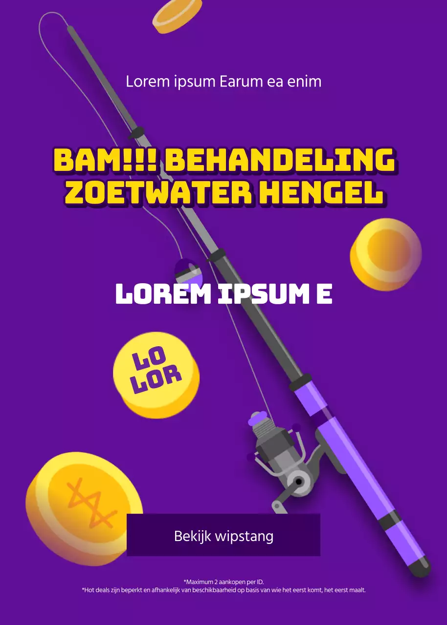 Een pop-up evenement met paars thema