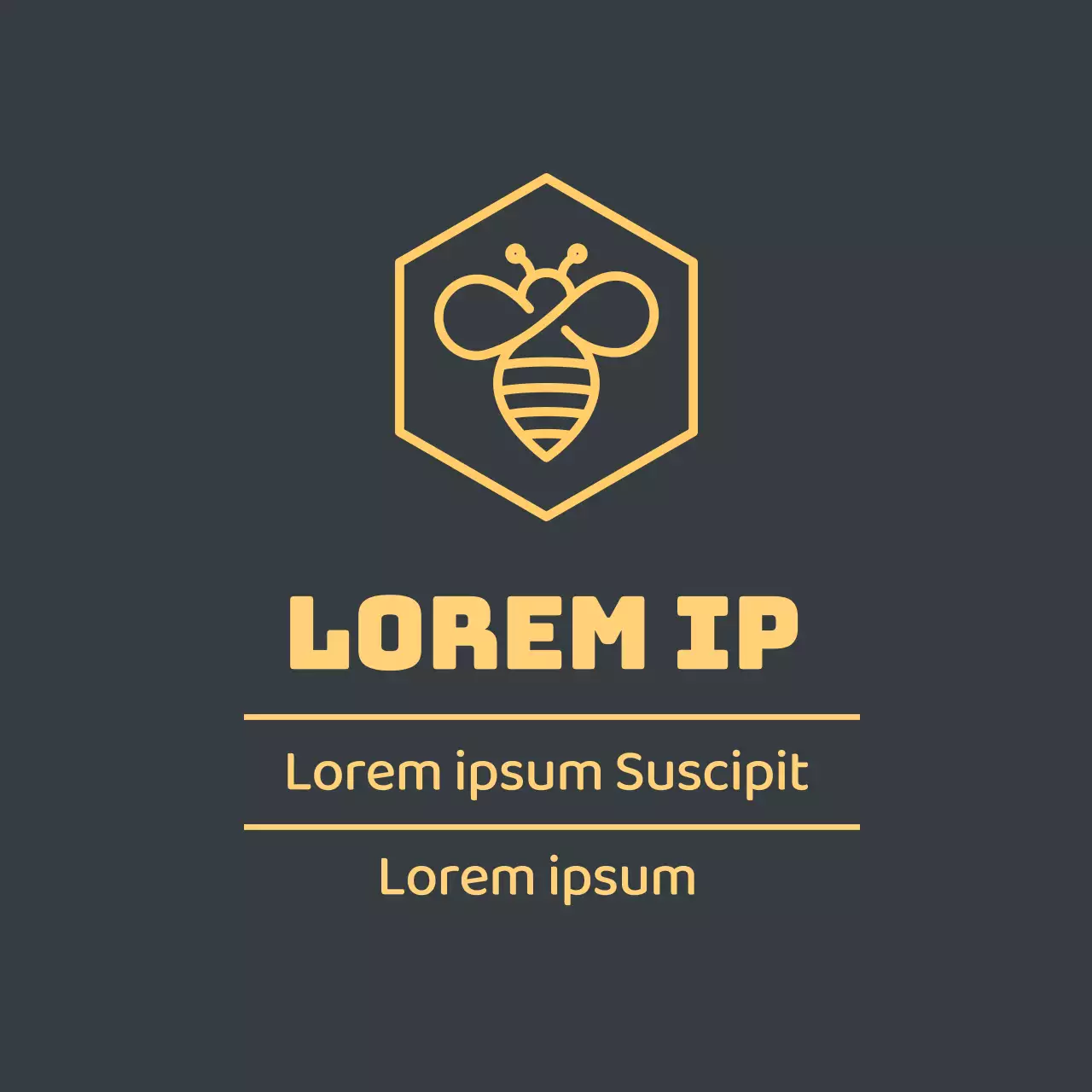 Gele illustratie nette bijenteelt honing