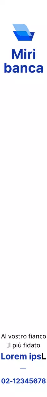 Per promuovere una banca con un logo blu e nero