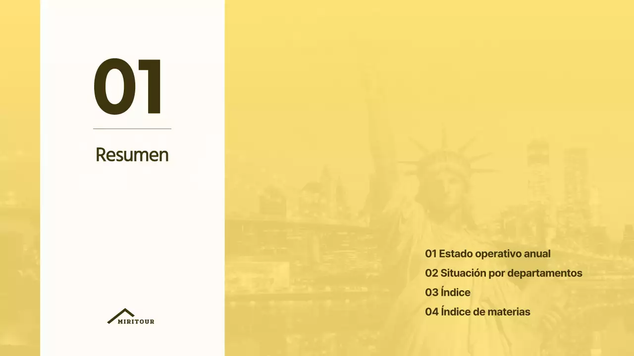 Presentación de informes de ingresos de agencias de viajes con concepto amarillo