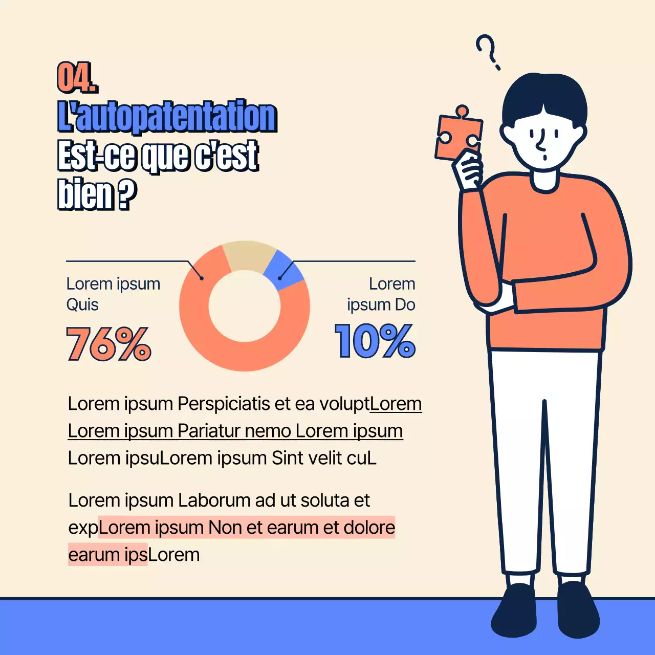 Carte d'information sur les demandes de brevet en beige, bleu et orange News