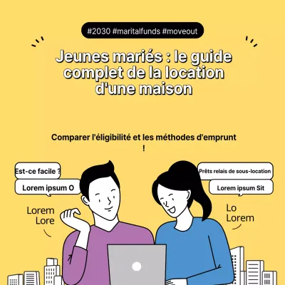 Un guide clair, jaune et blanc, sur les finances du mariage pour les jeunes mariés