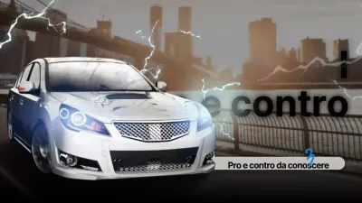 Evidenzia le foto e il testo delle auto elettriche nella Città dei veicoli elettrici di BlueSilver