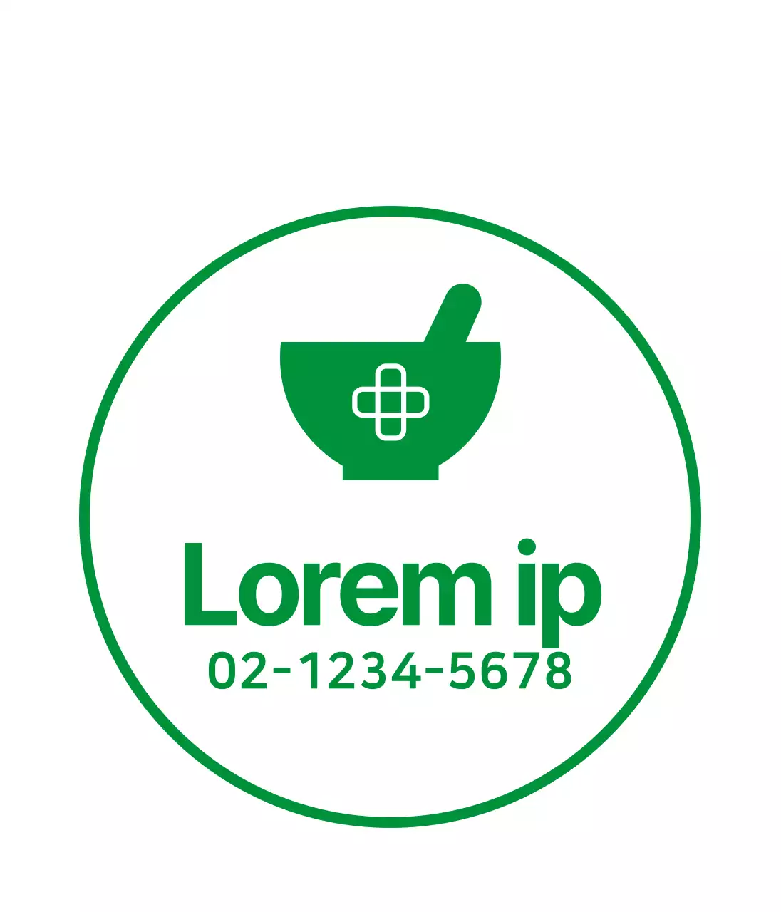 Witte Eenvoudige Pictogram Apotheek Promotie