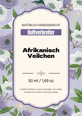 Vintage Parfüm-Etikett-Design-Poster in lila