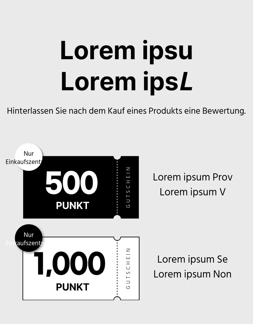 Schwarz-weiße, saubere BewertungenDetailseite zur Veranstaltung