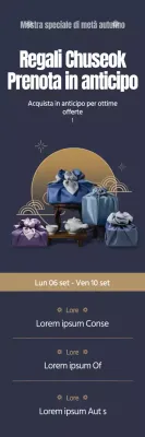 Striscione regalo Obon in blu