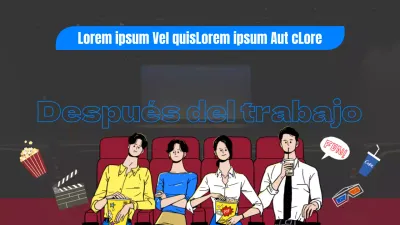 Azul Rojo Gris Concepto de ilustración dibujada a mano Tema de cine club interno