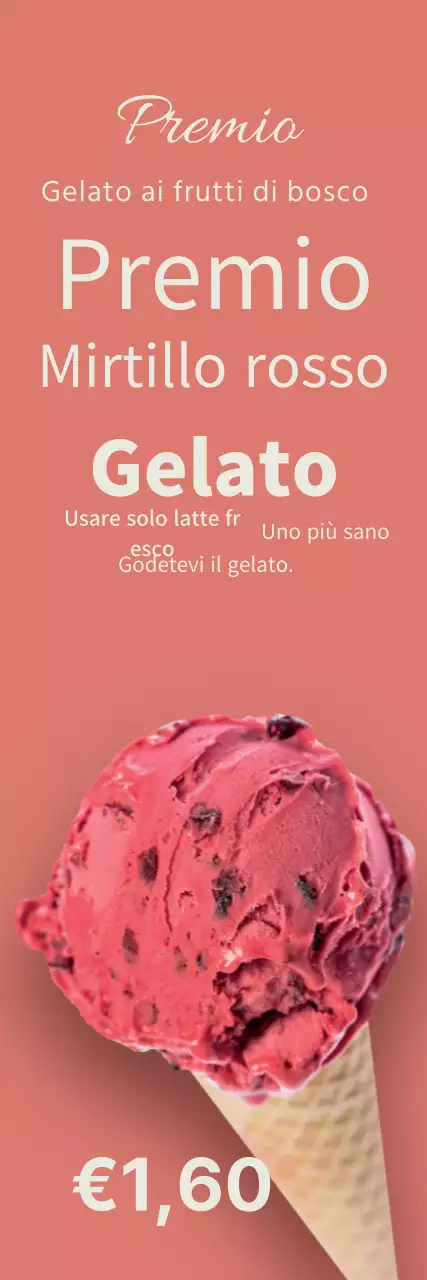 Evidenziare le foto rosa per promuovere il gelato pulito