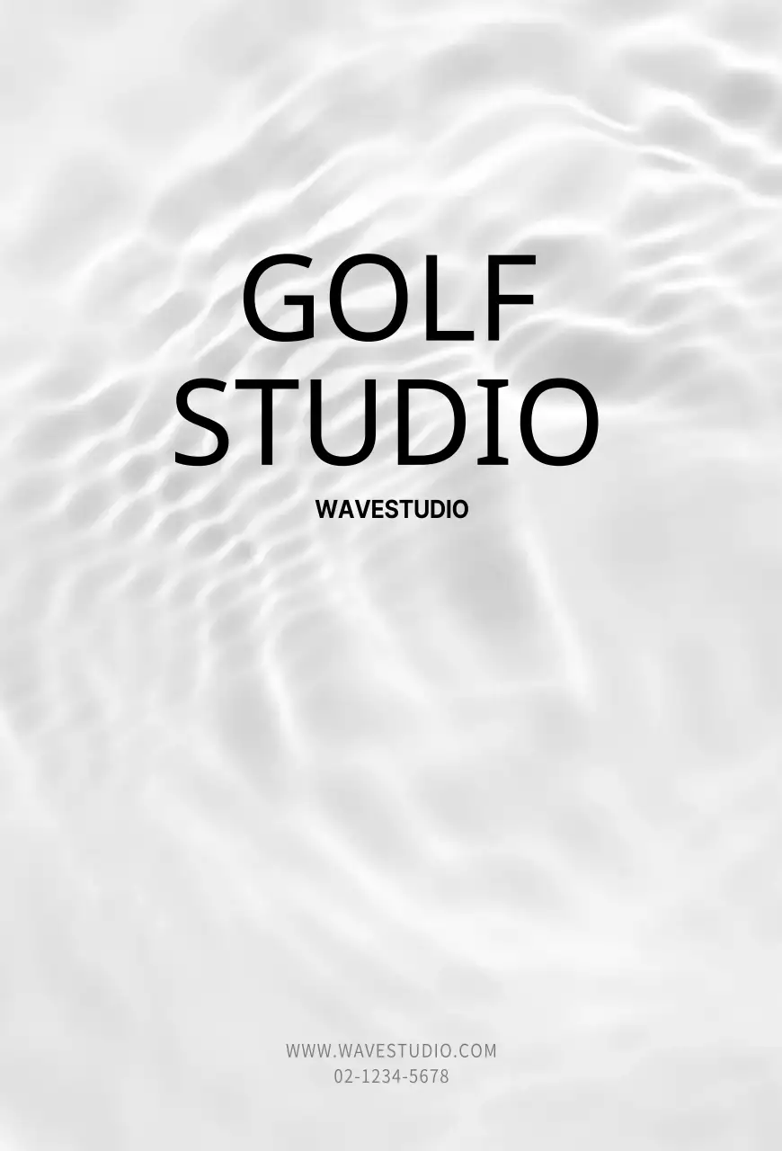 Wave Fotografie Eenvoudige Studio Boekingsmap Kaart