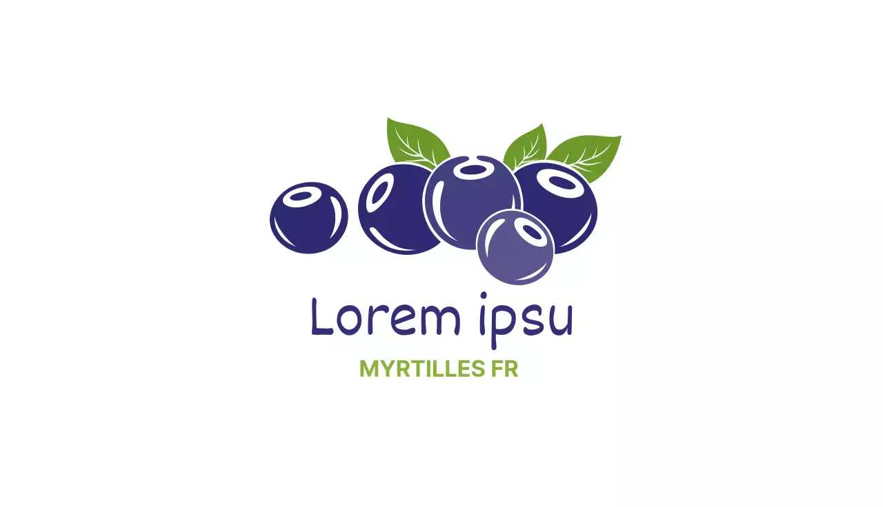 Illustration violette Ferme de myrtilles Neat