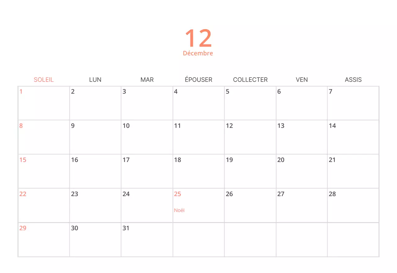 Calendrier de bureau illustré vert sur le thème de la famille