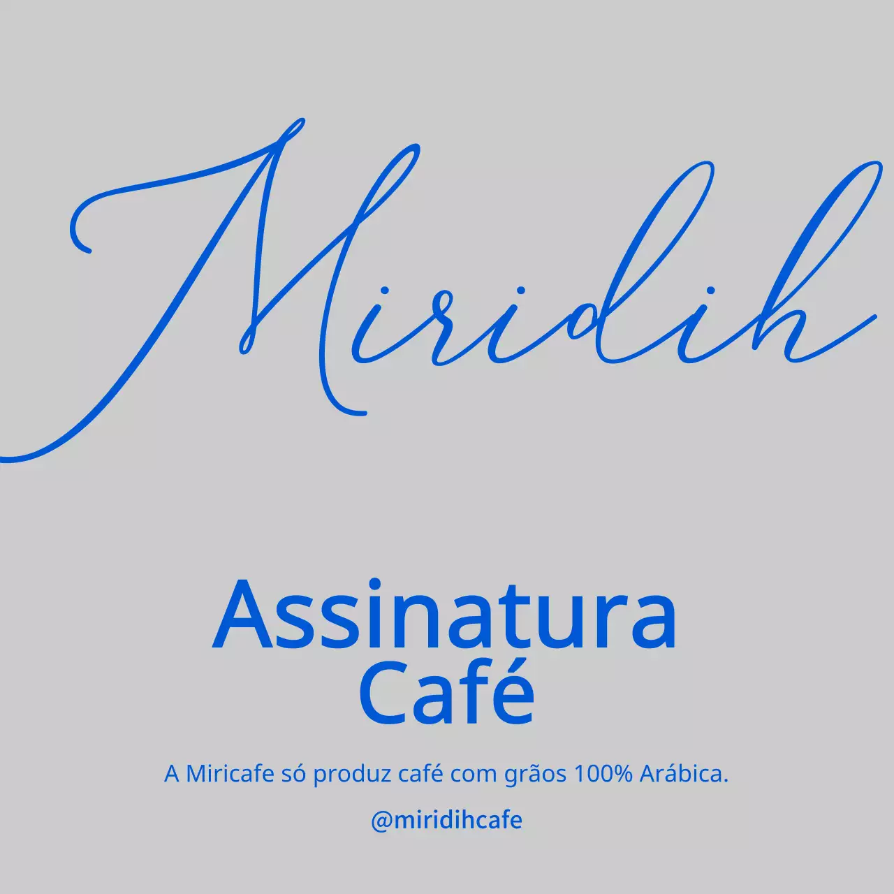 Cafés com nomes de cafés azuis destacados em letra cursiva